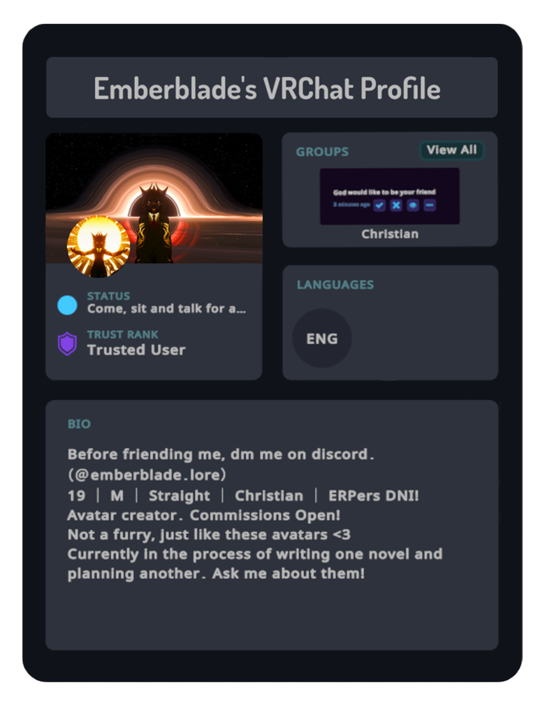 Click to go to my VRChat Profile